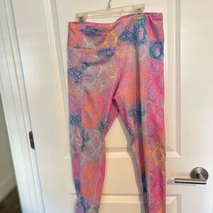 Pro Player Pink and Blue Women’s capri Leggings